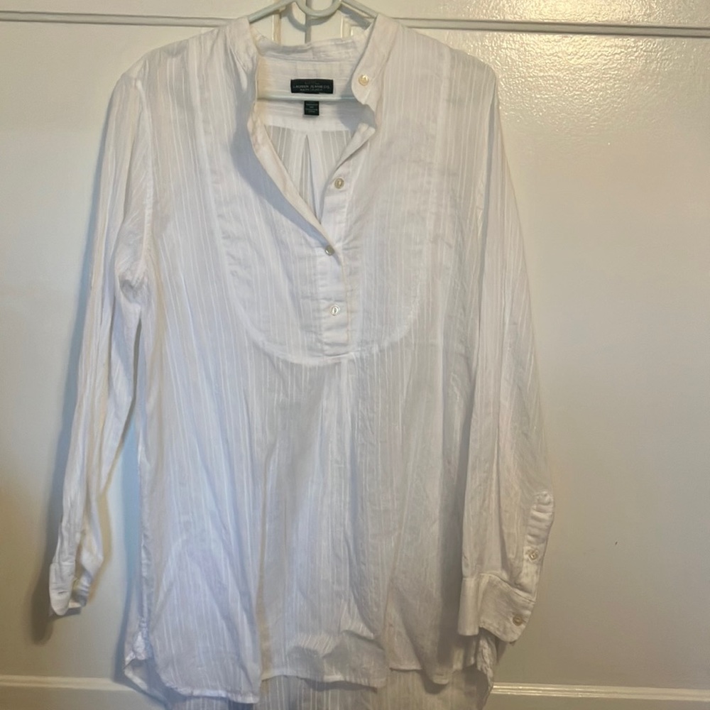 Ralph Lauren cotton white blouse size XL